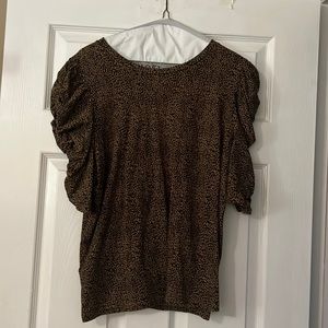 Loft Print rouched sleeve shirt